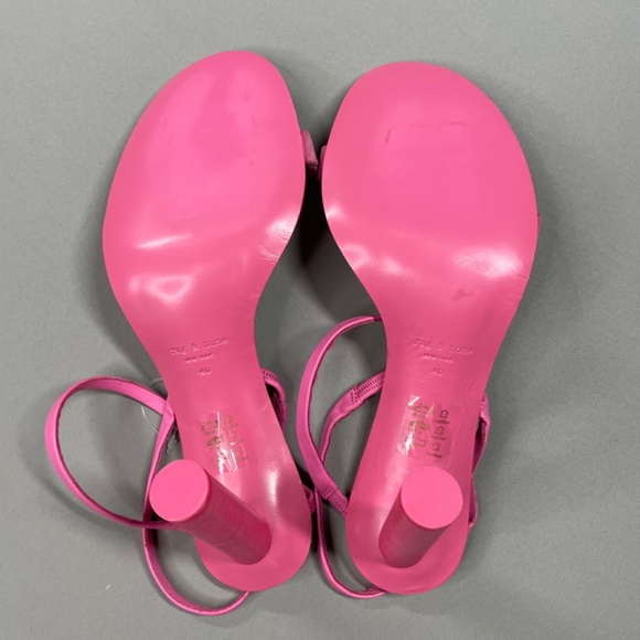 NEW Rag & Bone Shoes Womens 9 40 pink leather block heels designer city cocktail - Picture 11 of 13